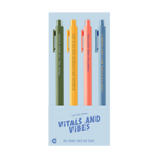 Vitals & Vibes Jotter Pen 4 Pack