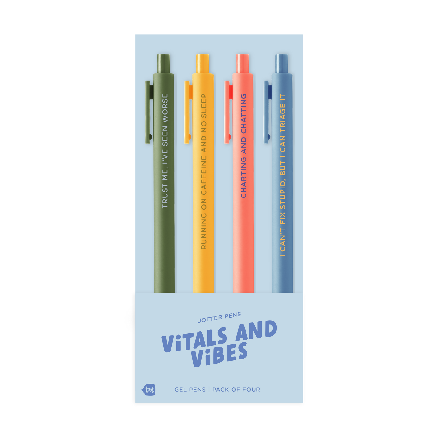 Vitals & Vibes Jotter Pen 4 Pack