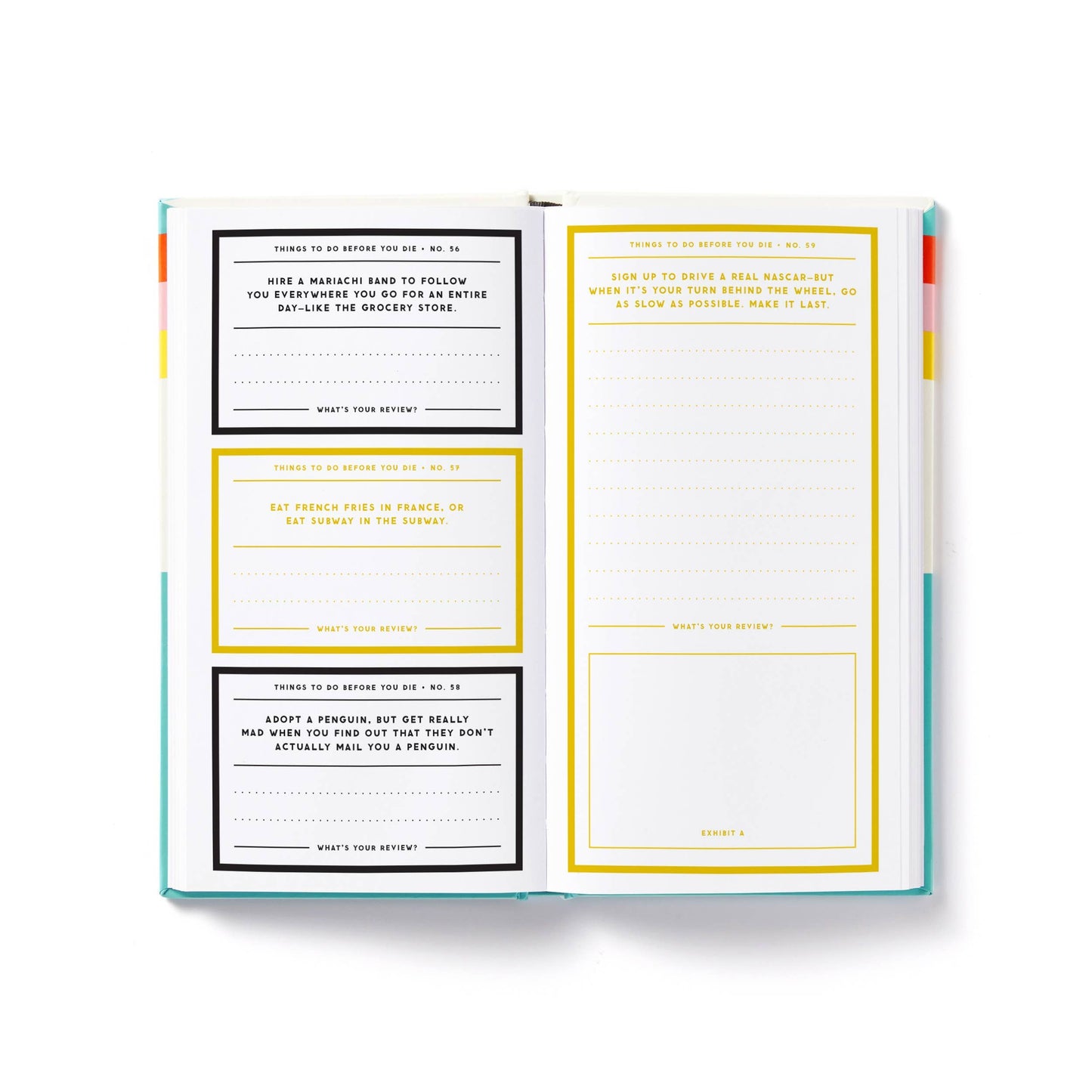 "A Million Things to Do Before You Die" Prompted Journal
