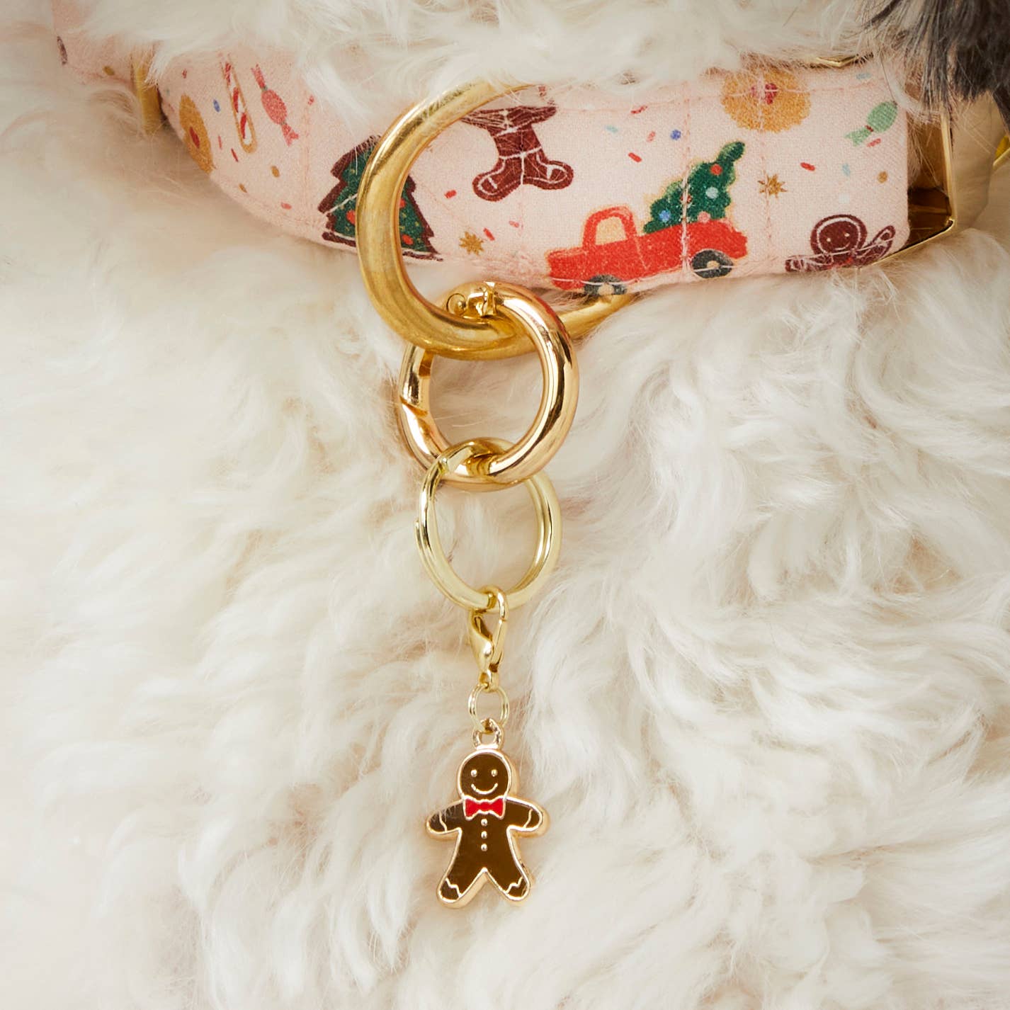 Dog Collar Charm - Gingerbread Man