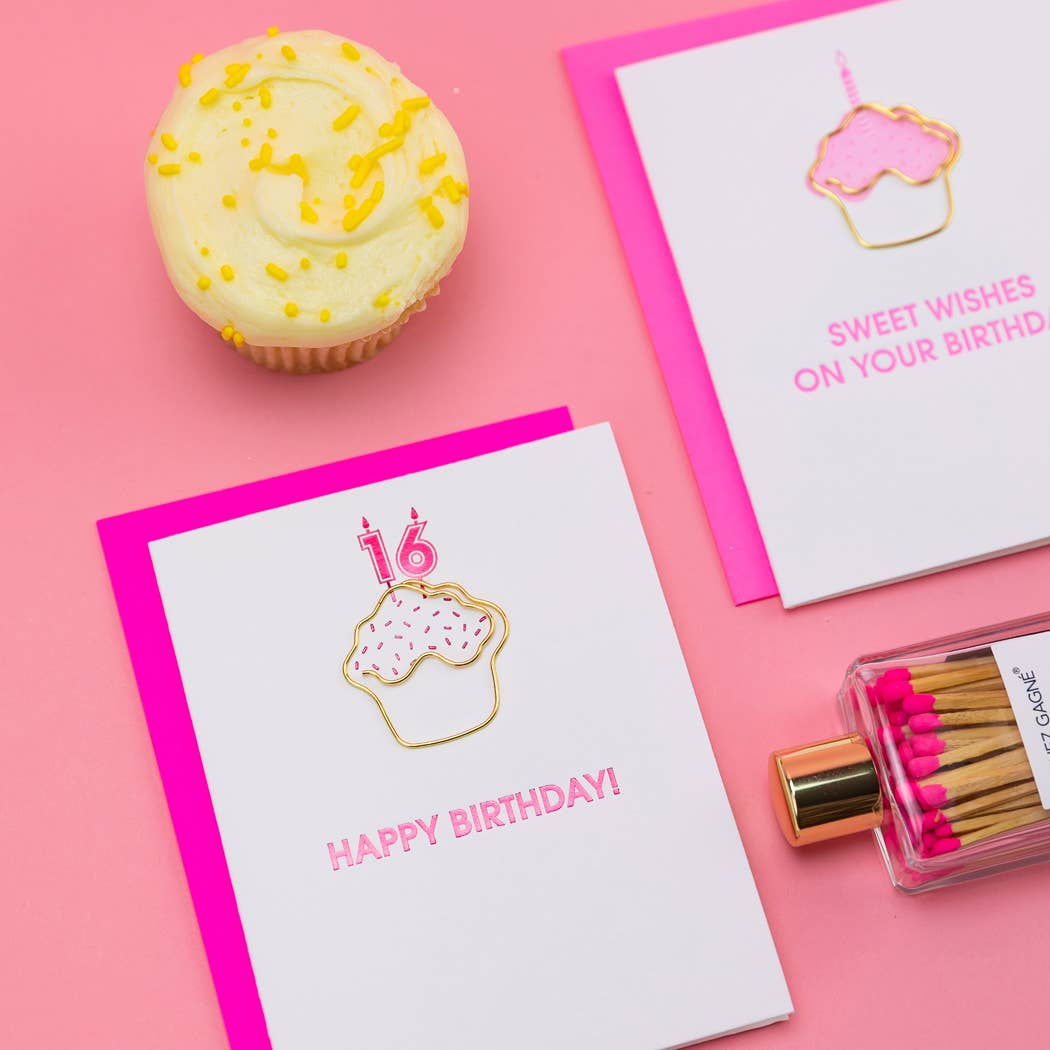 Happy Birthday 16 Milestone Paperclip Card