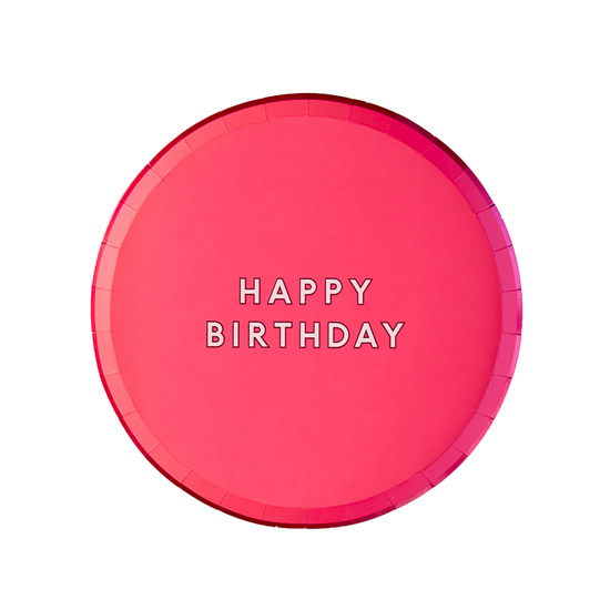Haute Pink Signature Happy Birthday Plates
