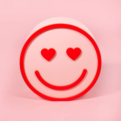 Baby Pink Heart Eye Smiley Vase