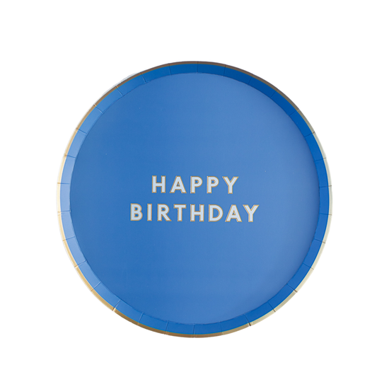 Signature Blue Happy Birthday Small Plates