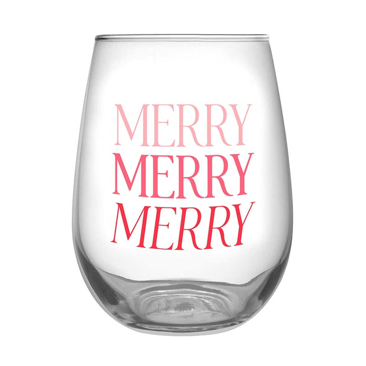 Merry Merry Merry Wine Glass