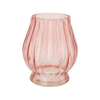 Pink Fluted Glass Vase