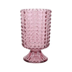 Plum Hobnail Glass Vase