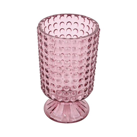 Plum Hobnail Glass Vase