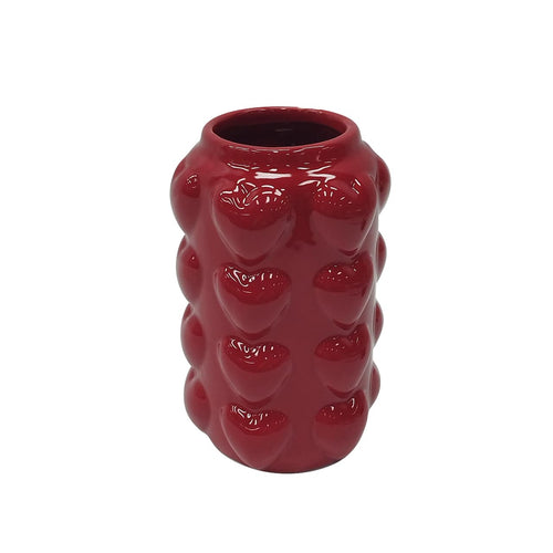 Red Bubble Heart Vase