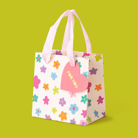 Gift Bags - Happy Flowers - Assorted Sizes to Choose From: Small