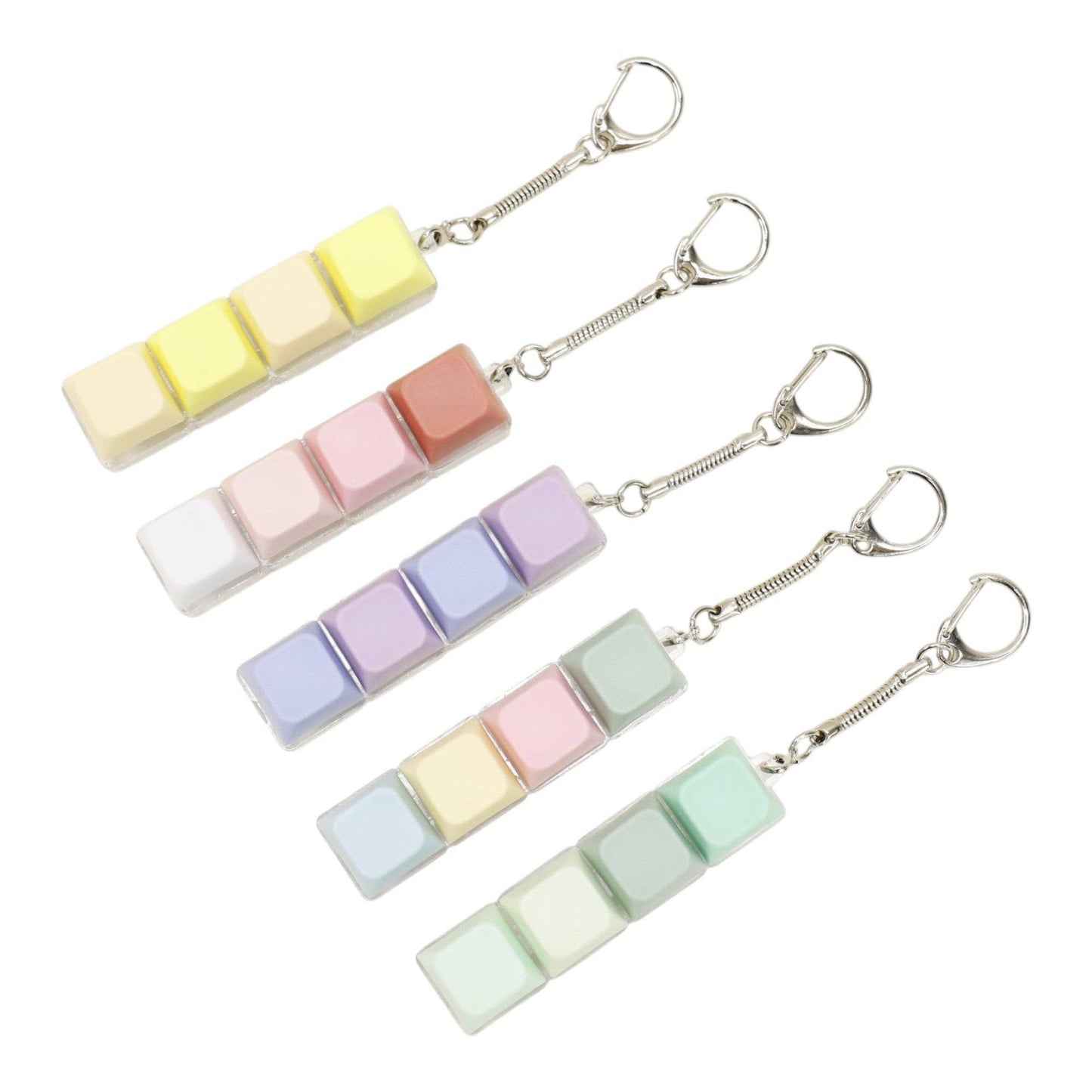 Pastel Keycap Fidget Keychain - Assorted Colors