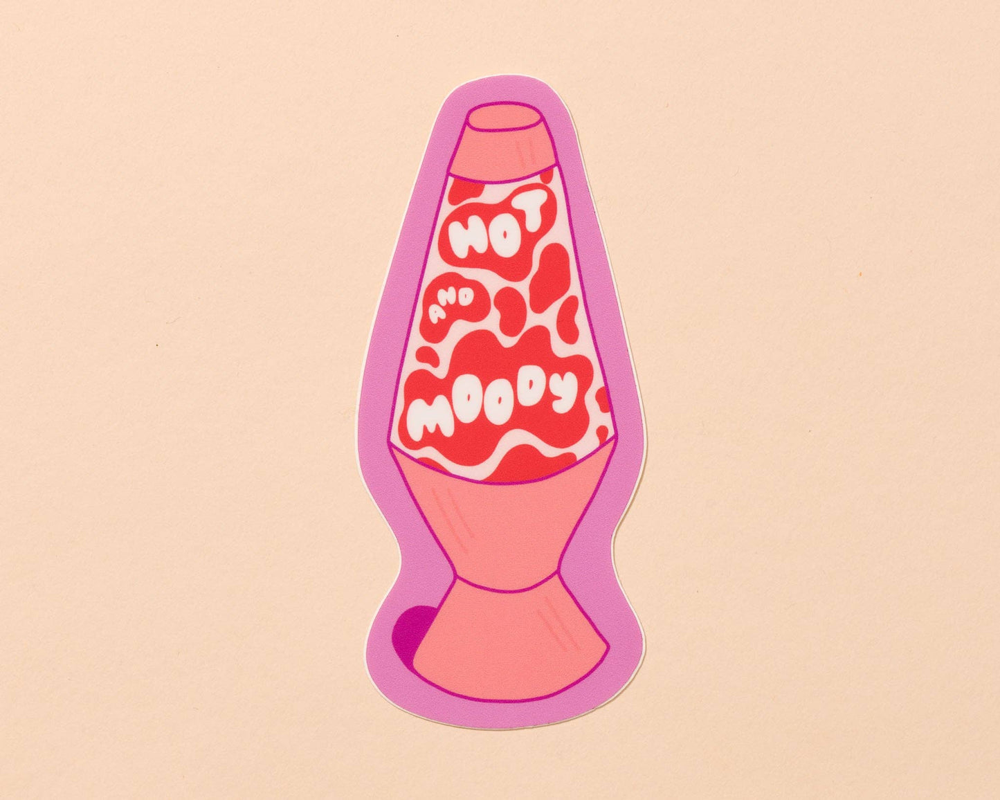 Hot and Moody Lava Lamp Vinyl Sticker