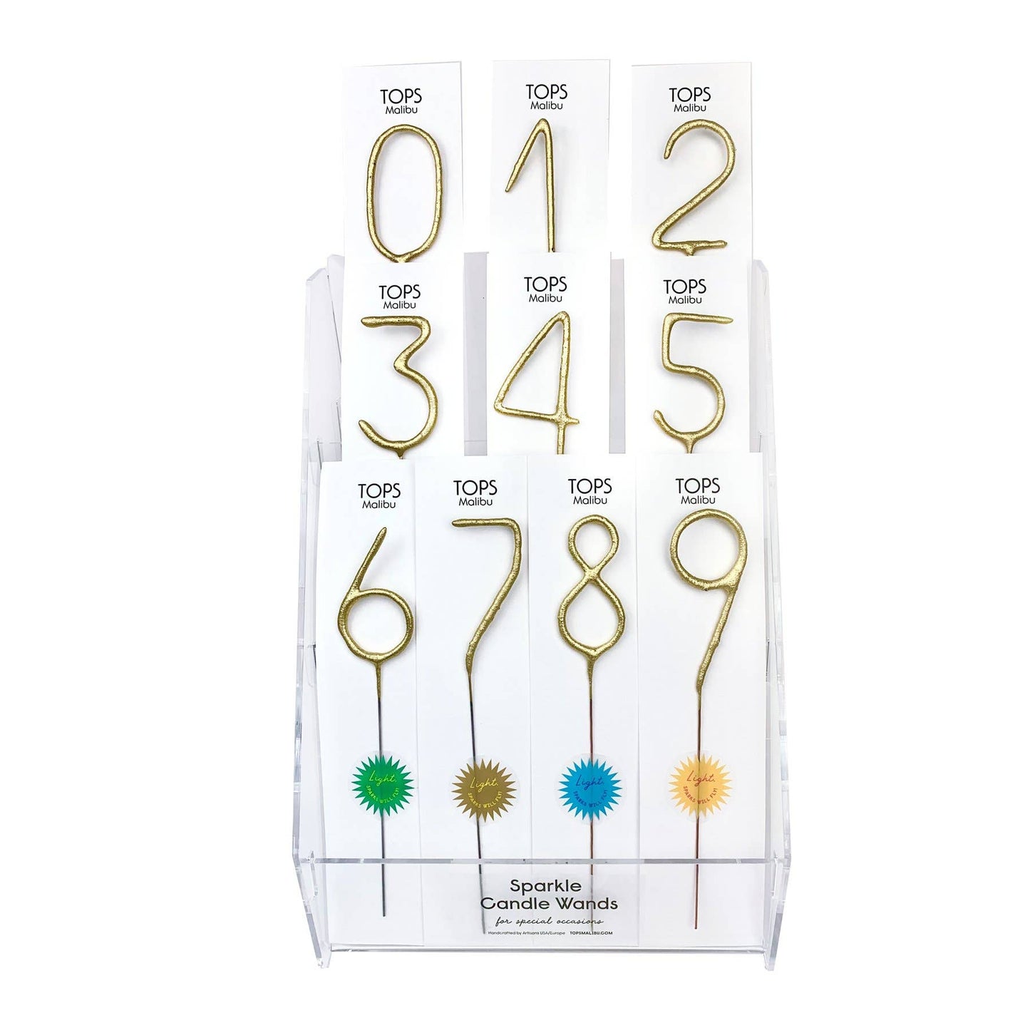 Big 8" Gold Number Sparkler - Number 6