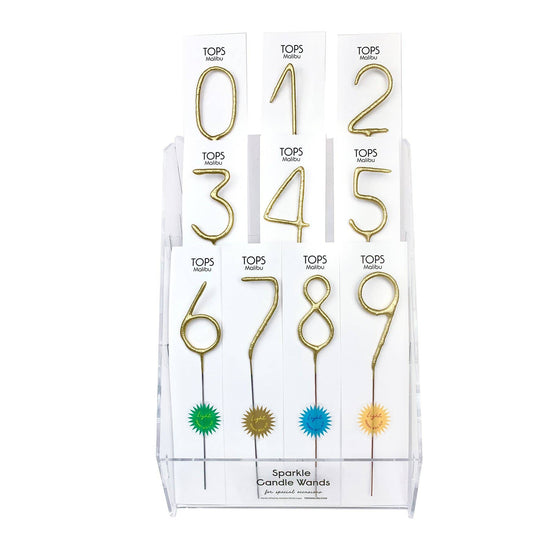 Big 8" Gold Number Sparkler - Number 6