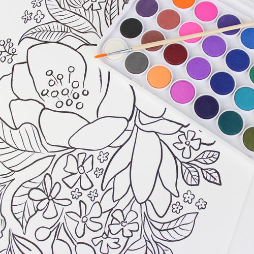 Paintable Botanical Art Print - Set of 2