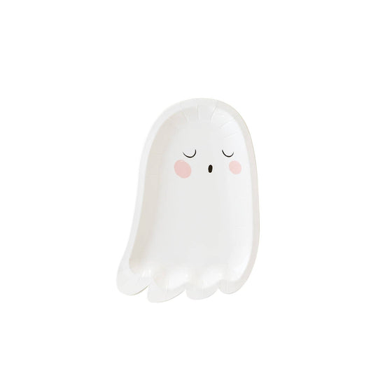 Trick or Treat Ghost Shaped Plates - 8 ct.