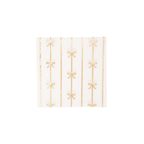 White Gold Foil Bow Napkins