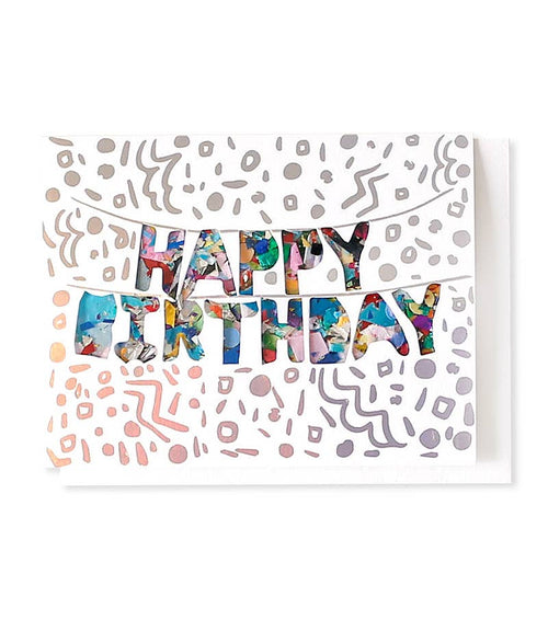 Happy Birthday Confetti-Filled Foil Card