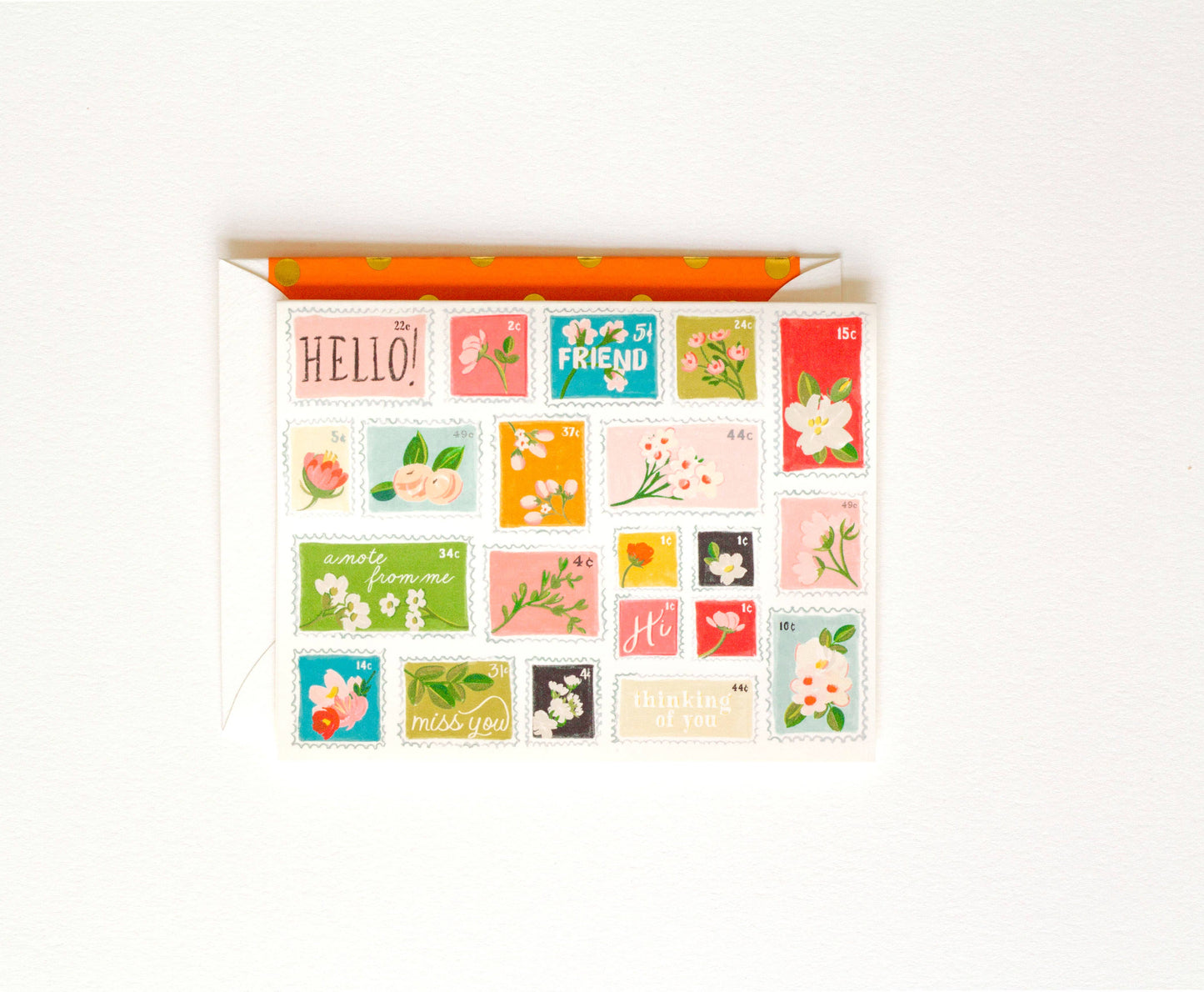 Postal Stamps Greeting Card