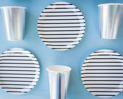 Femme Stripe Dessert Plates - 8 Ct.