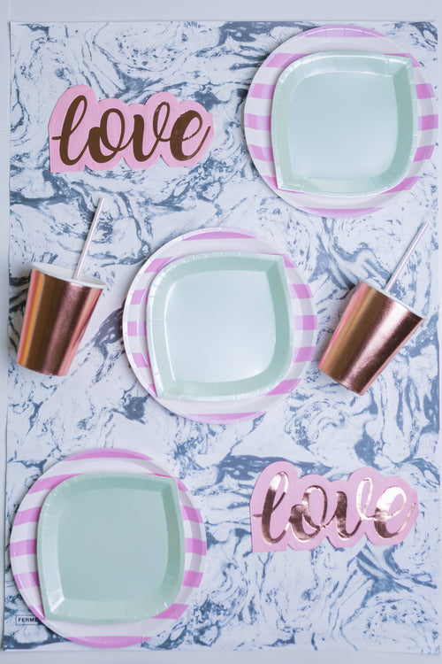 Candy Stripe Dinner Plates - 8 ct.
