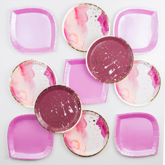 Pretty in Pink Dessert Plates - 8 Ct.