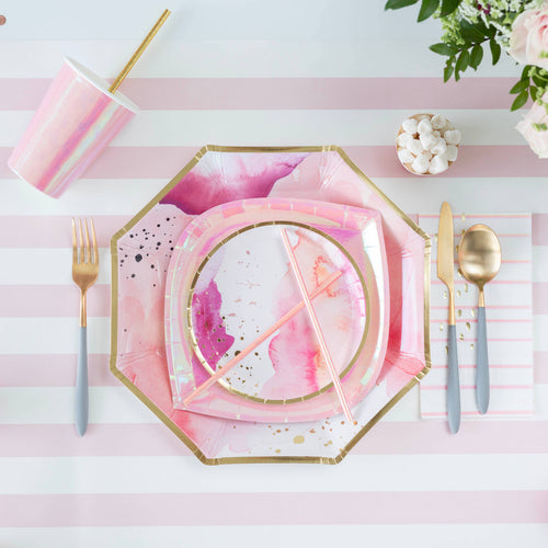 Pretty in Pink Dessert Plates - 8 Ct.