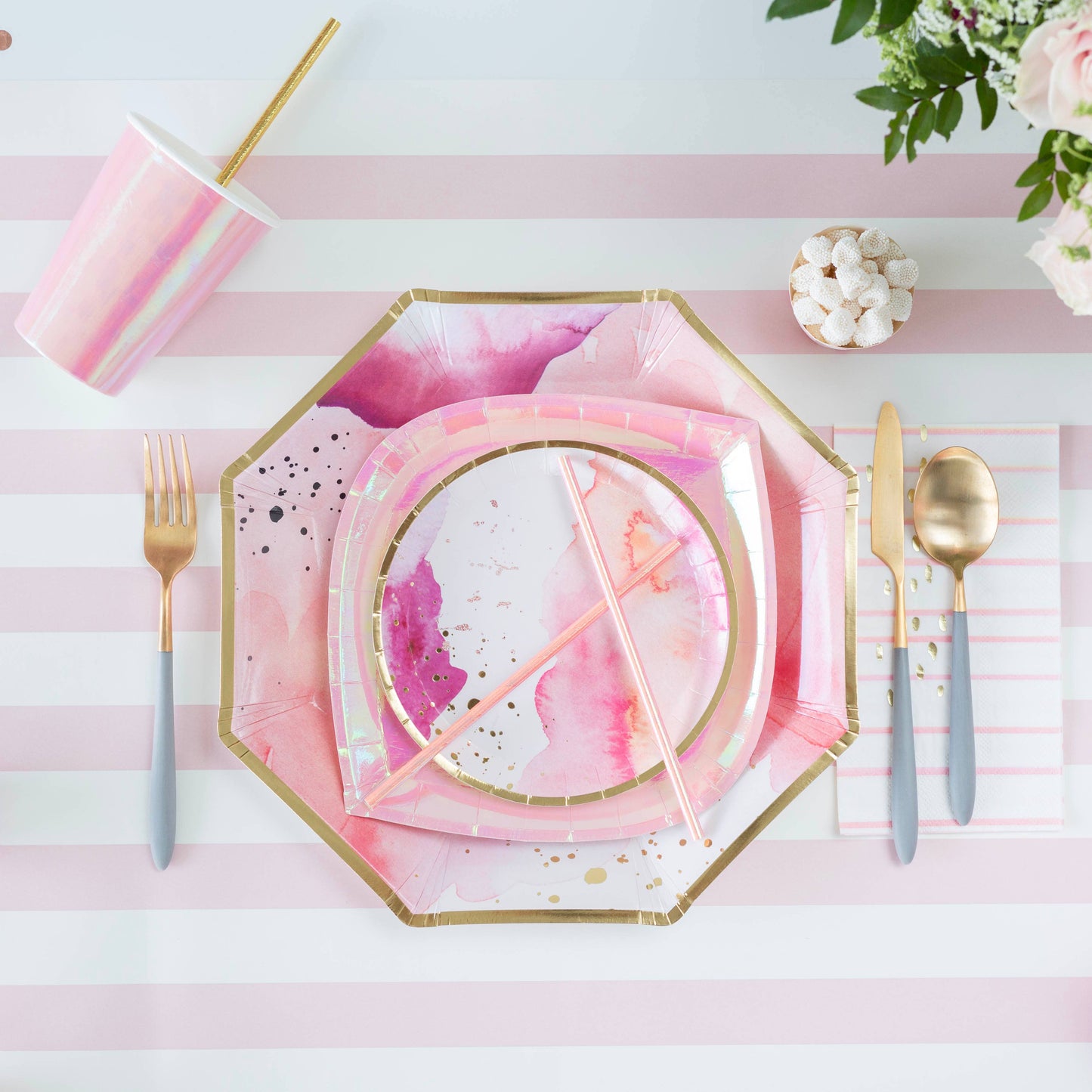 Pretty in Pink Dessert Plates - 8 Ct.