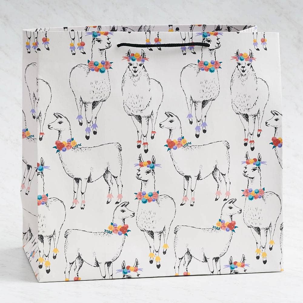 Floral Llama Bag - Large