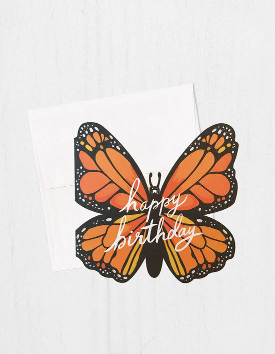 Monarch Die Cut Birthday Card