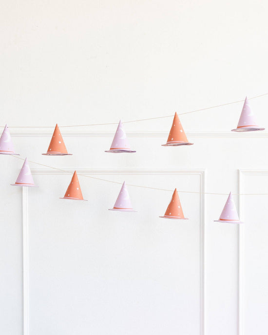 Pink Witch Hat Banner