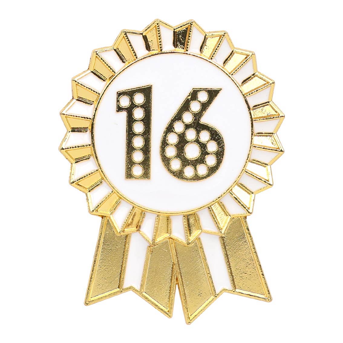 Gold Enamel Birthday Pin Badge Set - Milestone Birthdays