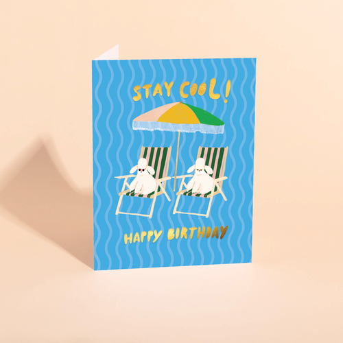 COOL POODLES Birthday Card