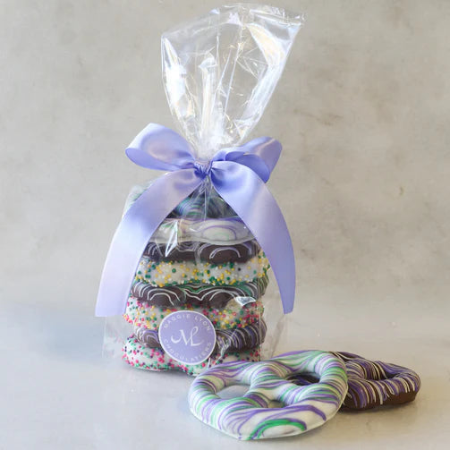 Spring Chocolate Covered Pretzel Stack