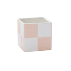 Urban Square Planter Vase - Large Checkered