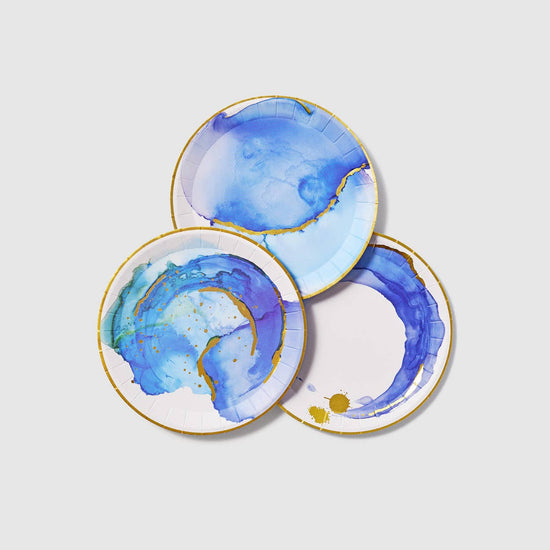 Ocean Watercolor Small Plates - 10 ct.