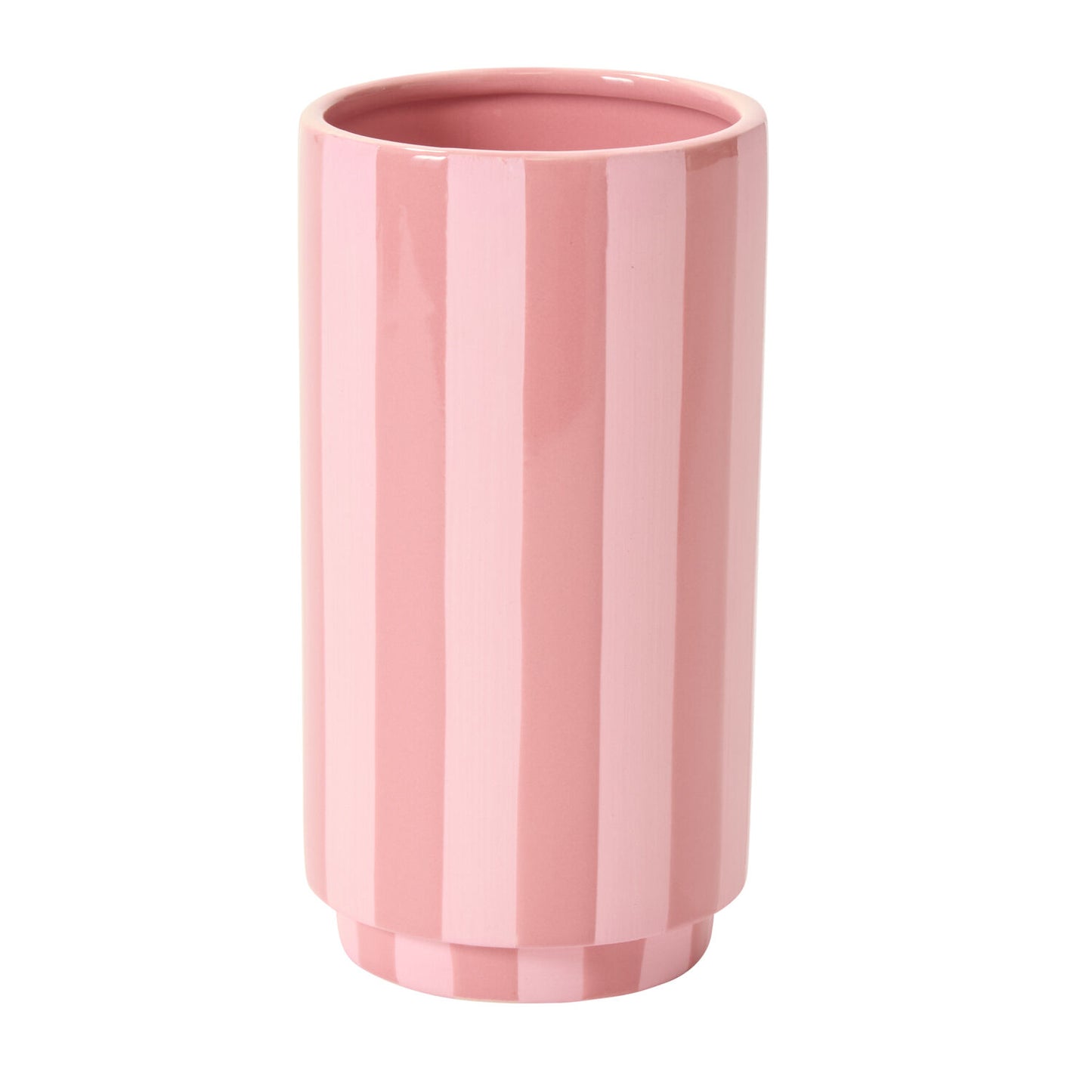 Pink Striped Vase