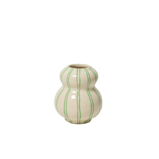 Watercolor Stripe Hourglass Vase