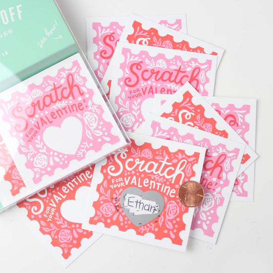 Scratch-off Valentines - Floral