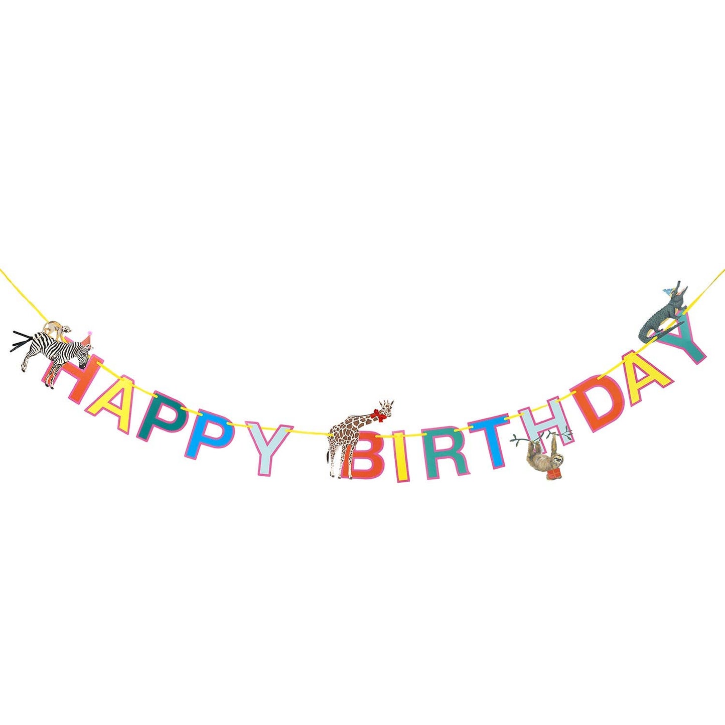 Safari Animal Happy Birthday Paper Garland