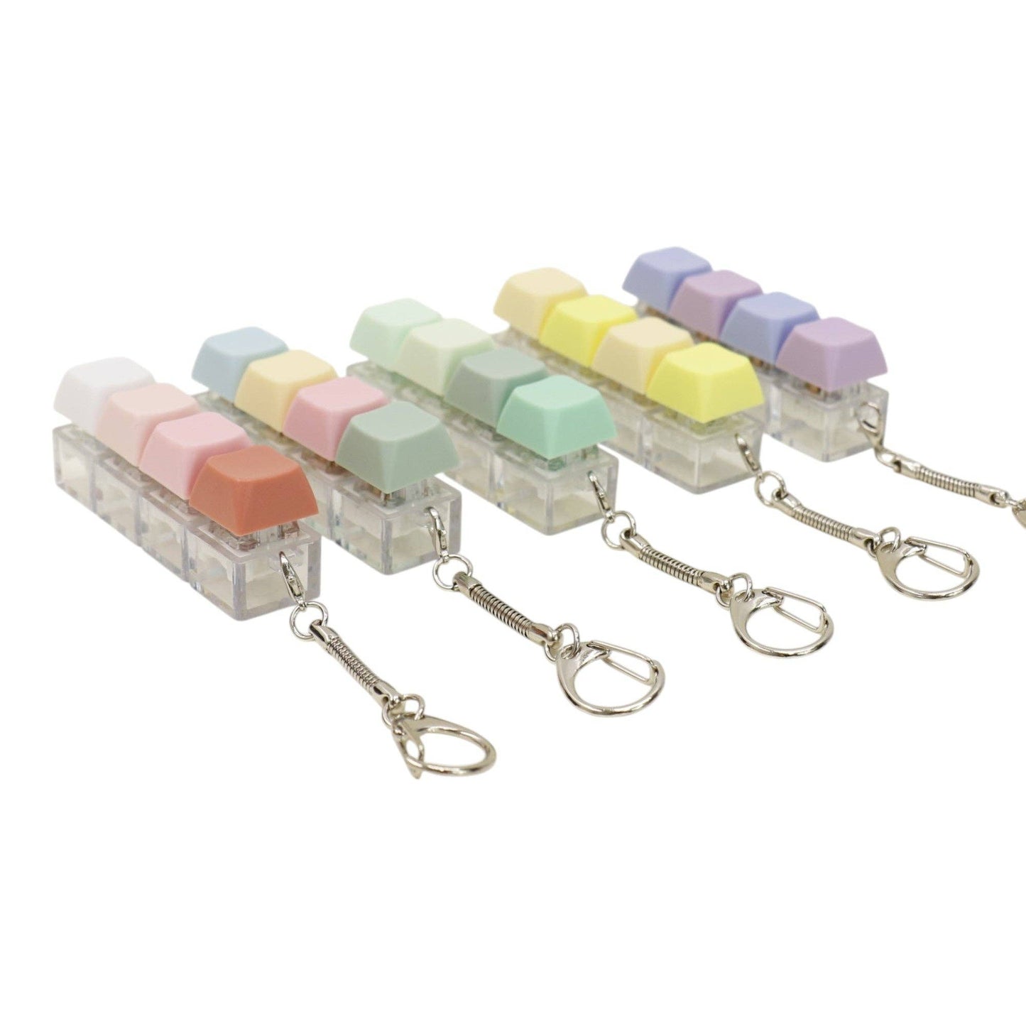 Pastel Keycap Fidget Keychain - Assorted Colors