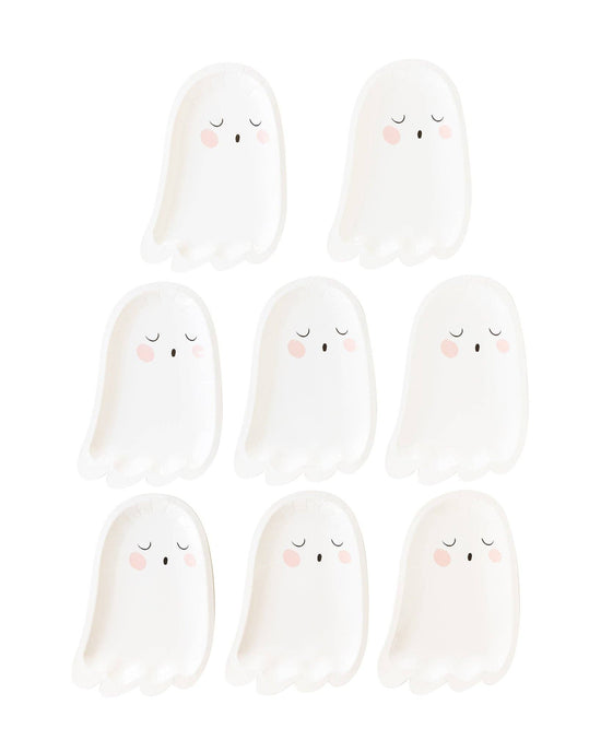 Trick or Treat Ghost Shaped Plates - 8 ct.