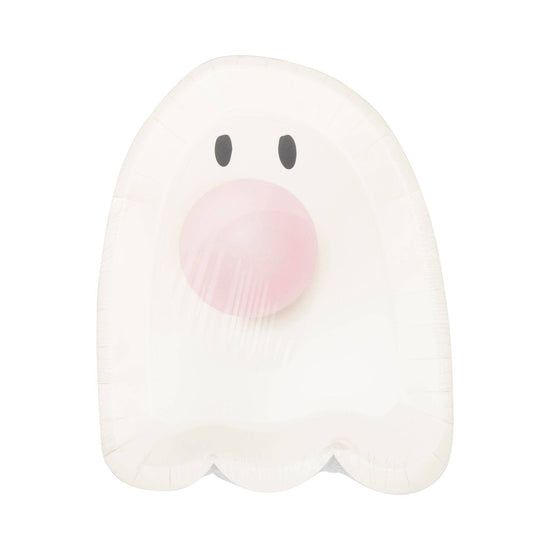 Bubblegum Ghost Shaped Plates - 8 ct.