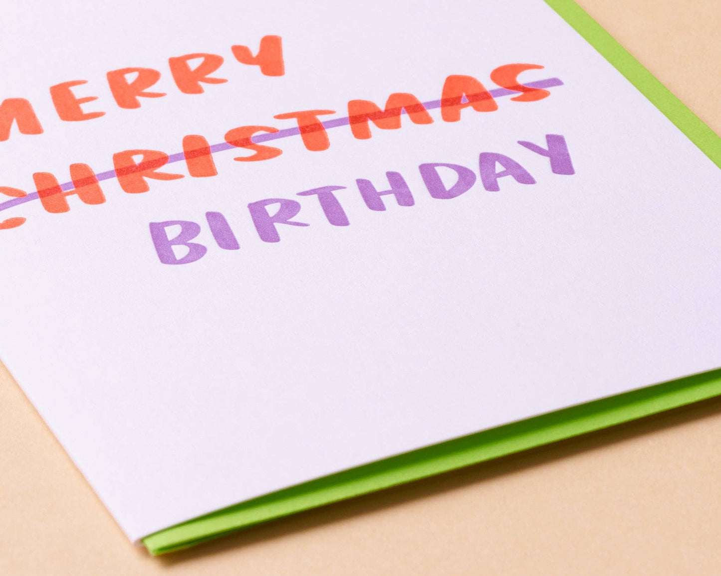 Christmas Birthday Letterpress Card