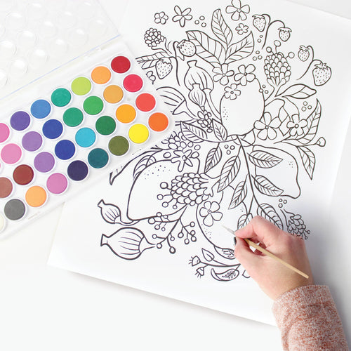 Paintable Botanical Art Print - Set of 2