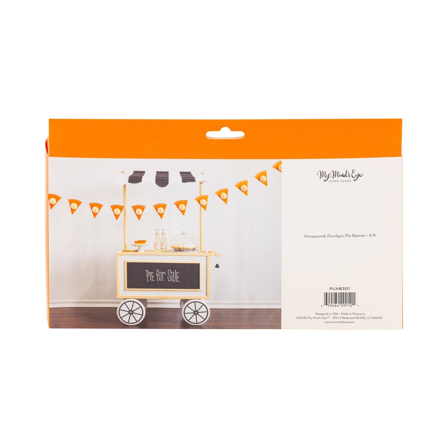 Pumpkin Pie Honeycomb Banner