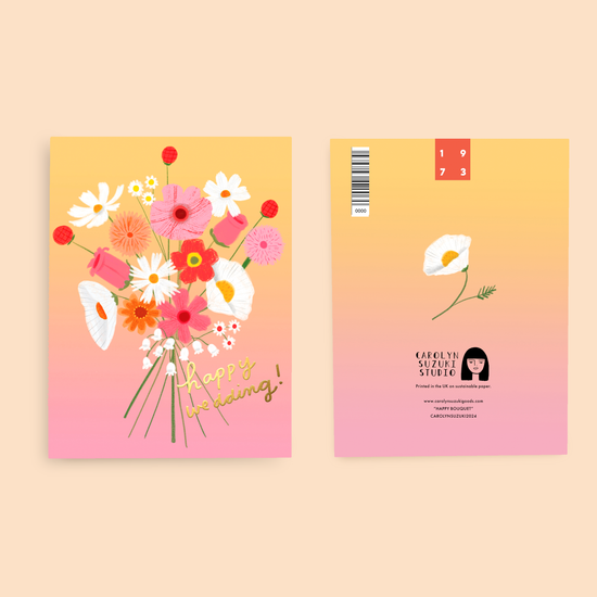HAPPY BOUQUET Wedding Card