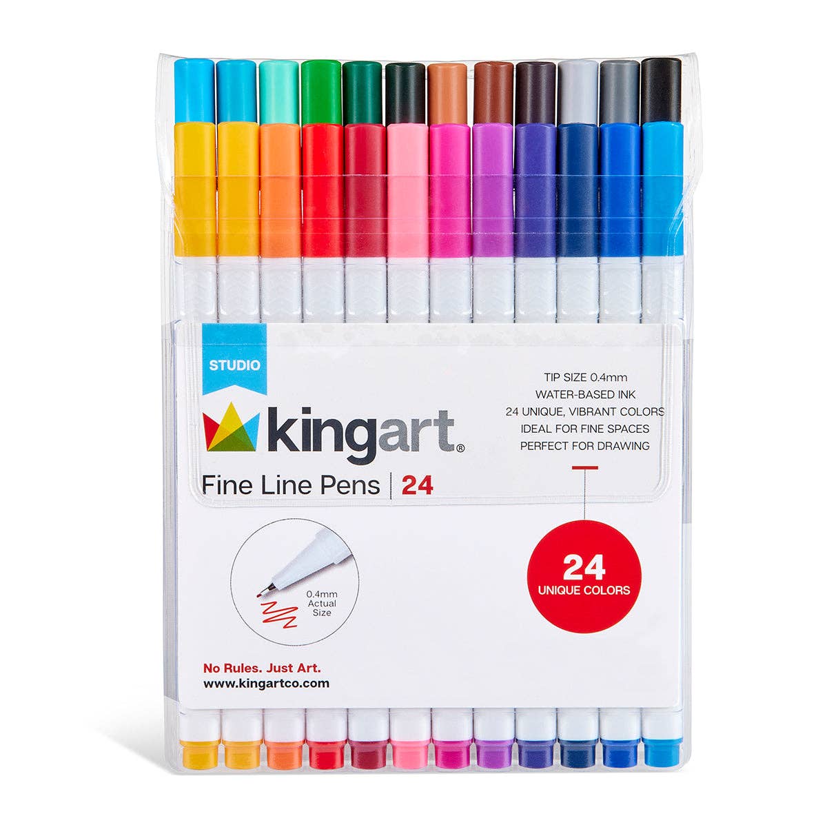 Fine Line Pens - Water-Based Ink - 24 Colors