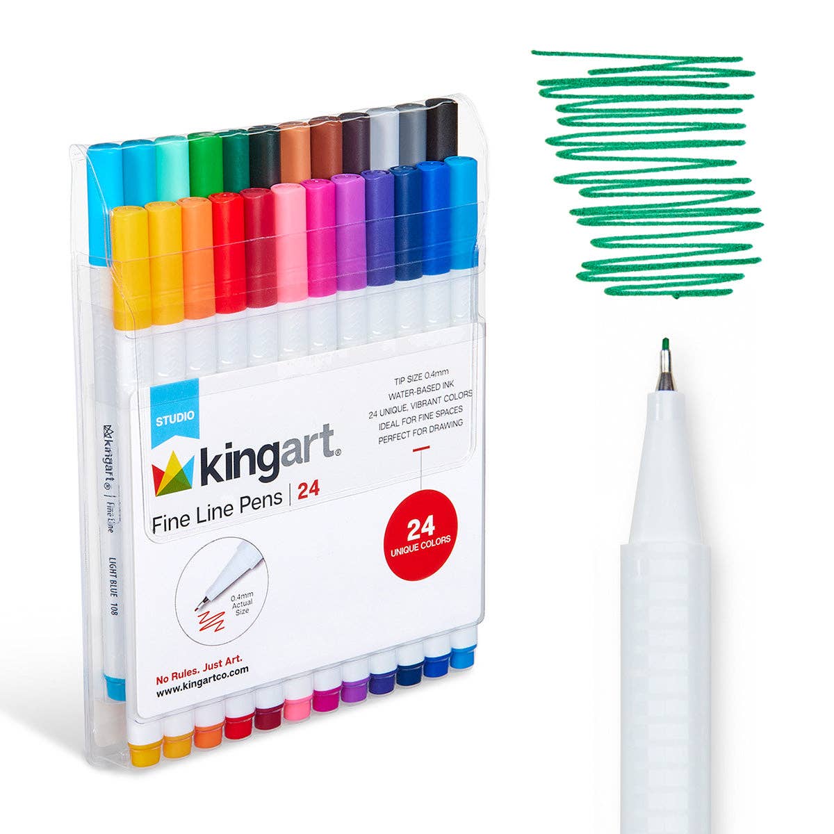 Fine Line Pens - Water-Based Ink - 24 Colors