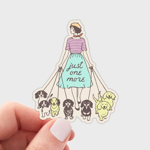 Just One More (Dog) Sticker
